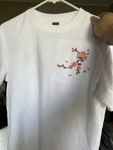 Embroidered T-shirt photo review